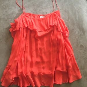 Intimately Free People Cold Shoulder Orange Top